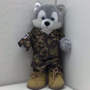 NWOT - Build A Bear Wolf in Camouflage